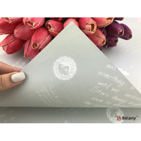 Flori De Hârtie „Scrisoare” Gri