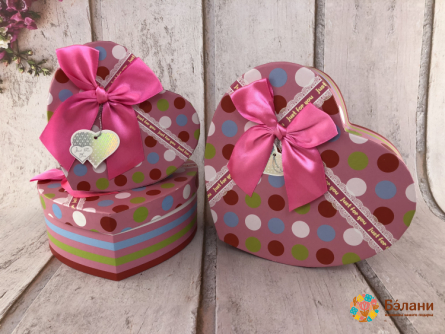 Cutie În Formă De Inimă „Bule” Roz