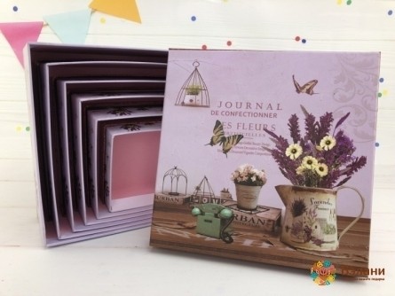 Cutie Cadou 6 Buc "fleurs"