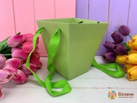 Cutie Pliantă Floristică "trapezi S" Verde