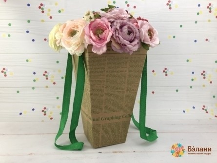 Cutie Floristică Pliabilă „Ziar” Verde