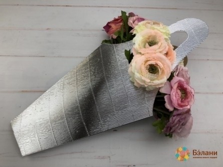 Pachet Pentru Flori „Relief” Argintiu