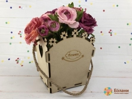 Plantator Din Lemn "flori" S