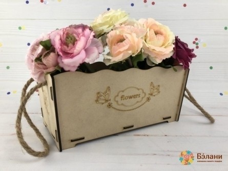 Plantator Din Lemn "flori" L