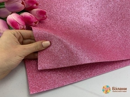 Foamiran Cu Sclipici Roz
