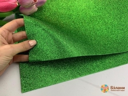 Foamiran Cu Sclipici Verzi