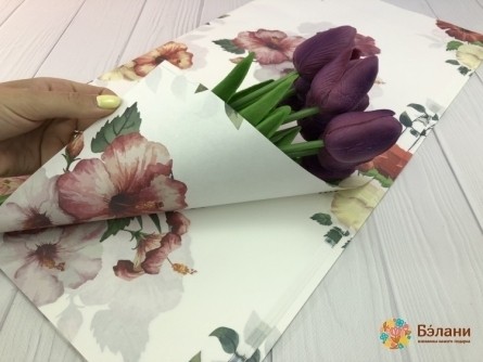 Hârtie Pentru Flori "alți Trandafiri" Albi