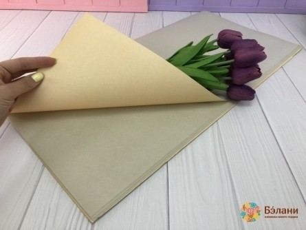 Hârtie Pentru Flori „Bilateral” Cenușiu-Piersic