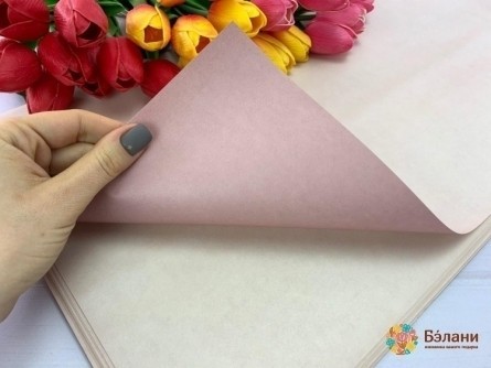 Hârtie Pentru Flori „Dublu Față” Bej-Roz