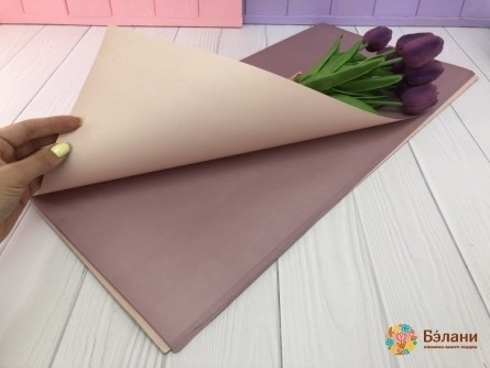 Hârtie Pentru Flori „Dublu Față” Bej-Bej