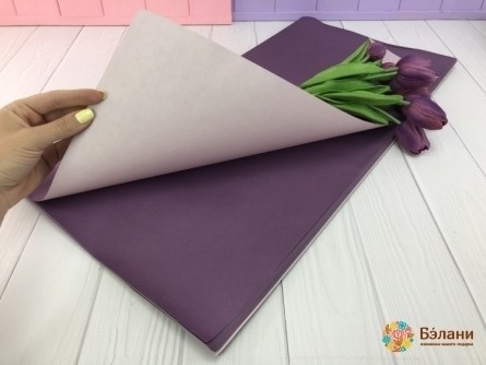 Hârtie Pentru Flori „Dublu Față” Lila-Gri