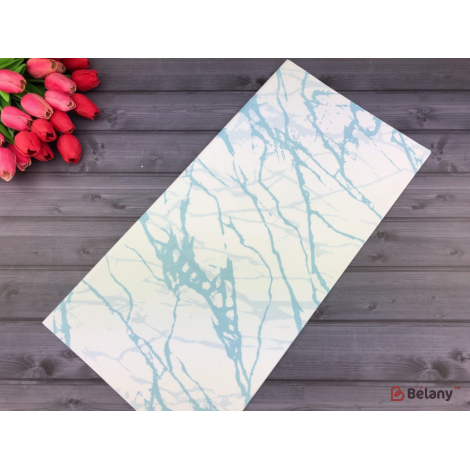 Hârtie Pentru Flori „Marmură” Alb-Albastru