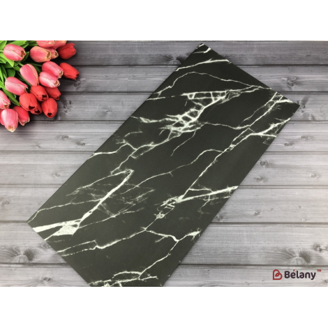 Hârtie Pentru Flori „Marmură” Alb-Negru