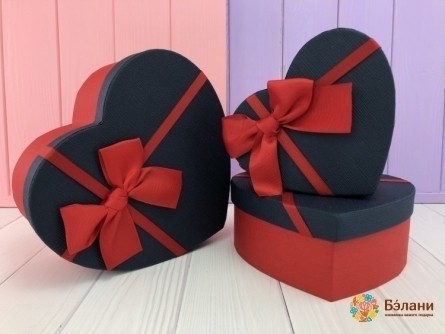 Cutie Albastru-Roșu În Formă De Inimă "arcul Luxuriant"
