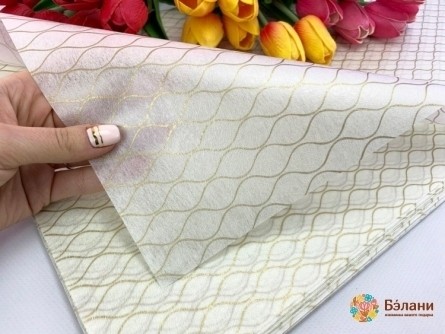 Pâslă Laminată „Diamante” Aurie