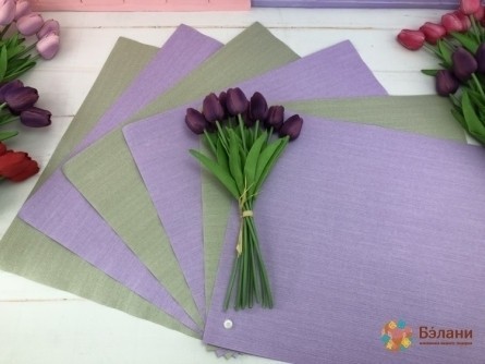 Hârtie Florală "fan" Gri Lila