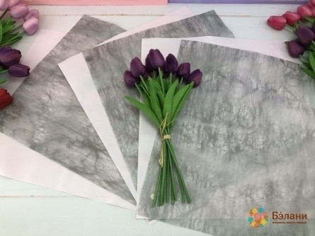 Hârtie De Urmărire + Flizelin "fan" Roz-Gri