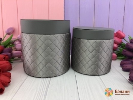 Cutie Rotundă Din Argint Satinat