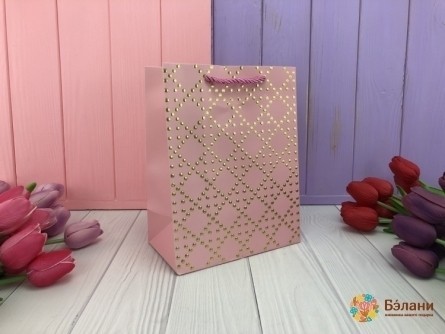 Geantă Cadouri Butoane De Aur Roz S