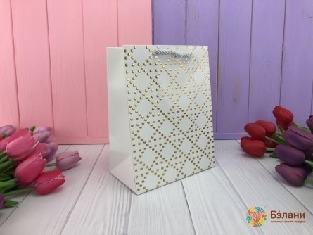 Genti Cadou Butoane Auriu Alb M