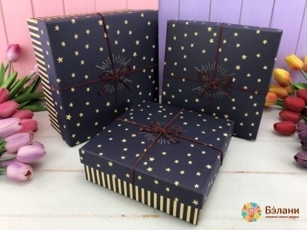 Cutie Cadou Albastru "stele"