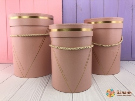 Cutie Rotundă Roz "aurul V"