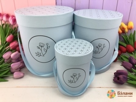 Cutie Rotundă De Flori „Floare” Cerească