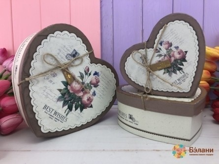 Cutie Heart "trandafiri Vintage" Bej