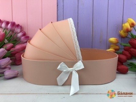 Cutie Cu Flori Piersic "cradle M"