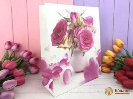 Geantă Cadou „Buchet De Trandafiri” M