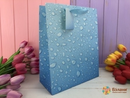 Geantă Cadou "picături De Apă" S Albastru