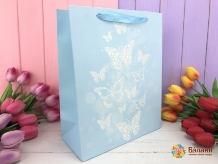 Geantă Cadou "fluture Magic" M Albastru