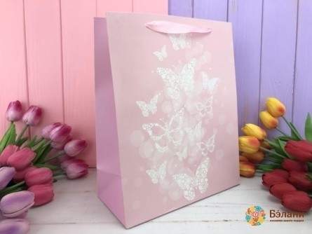 Geantă Cadou "fluture Magic" M Roz