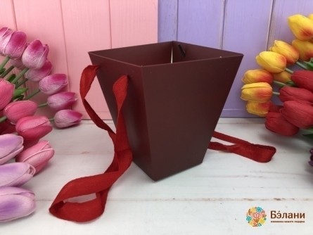 Cutie Floristică Pliantă "trapeze S" Marsala