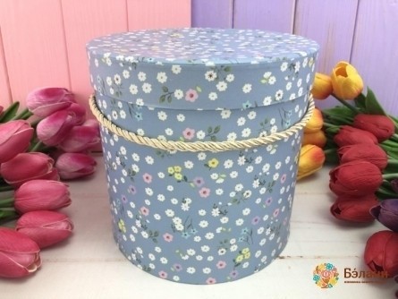 Cutie Cu Flori „În Luncă” Albastru