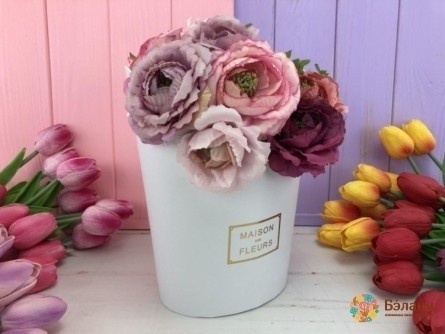 Cutie De Flori "maison M" Alb