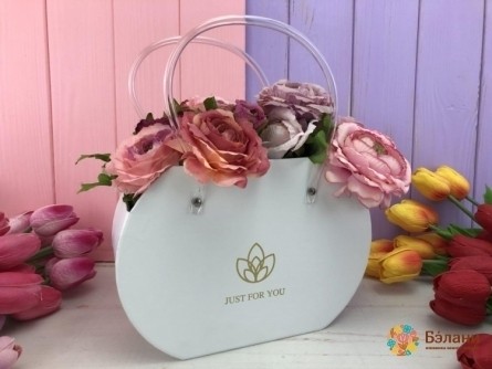Cutie Cu Flori „Mânere Din Silicon” Alb
