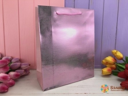 Geantă Cadou „Metalic” S Roz