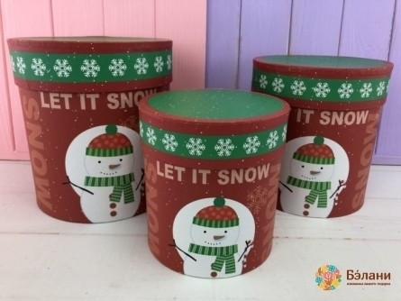 Cutie De Crăciun „Lasă-L Să Ningă” Roșu