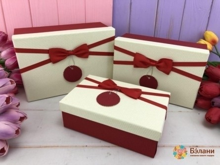 Cutie Cadou „Catifea Roșie” Albă