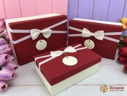 Cutie Cadou Din Catifea Roșie