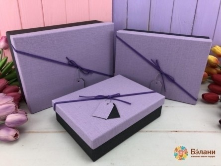 Cutie Cadou Liliac "diagonal"