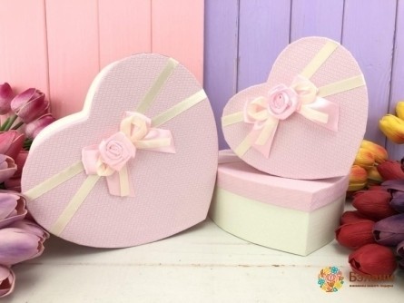 Cutie În Formă De Inimă „Roz” Luxuriant