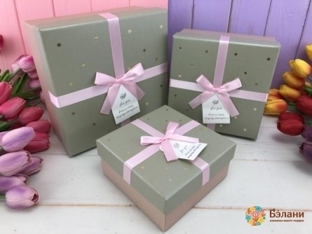 Cutie Cadou „Stele Aurii” Gri