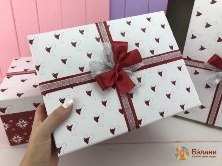 Cutie Cadou "pălării De Anul Nou" Alb