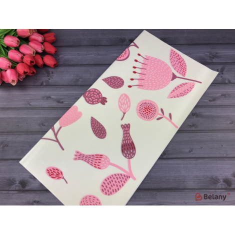 Pâslă Laminată „Flori” Roz