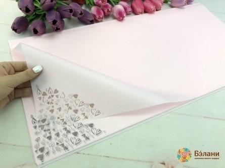 Urmărirea Hârtiei Pentru Flori „Inimi De Aur” Roz