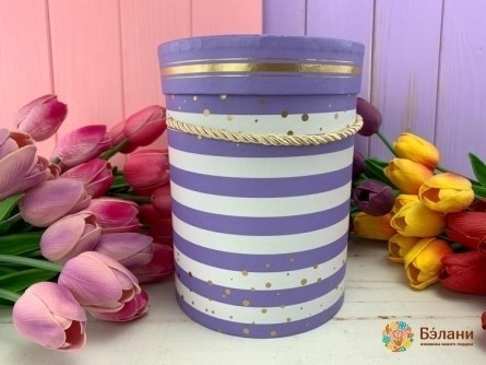 Cutie Rotundă „Liniile De Aur” Liliac