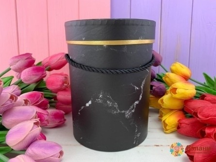 Cutie Rotundă "marble S" Negru