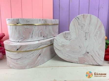 Cutie De Marmură În Formă De Inimă Albă